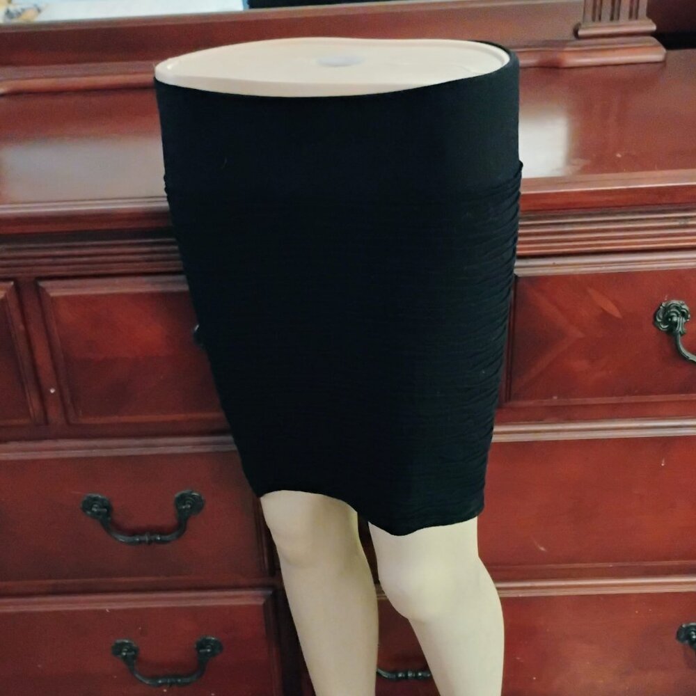 Black Ruffled Spandex Skirt